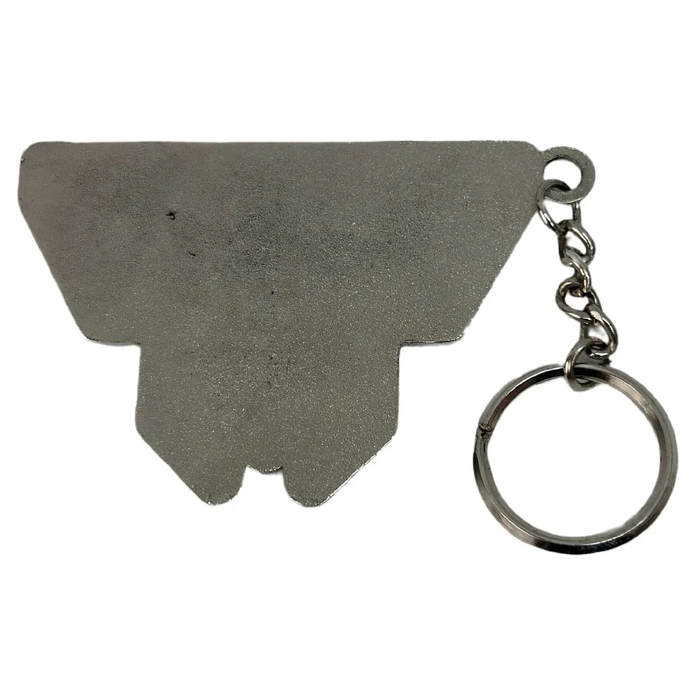 Funkmaster Flex FF Wing Logo Metal Keychain Silver Hip Hop Retro Y2K Accessory